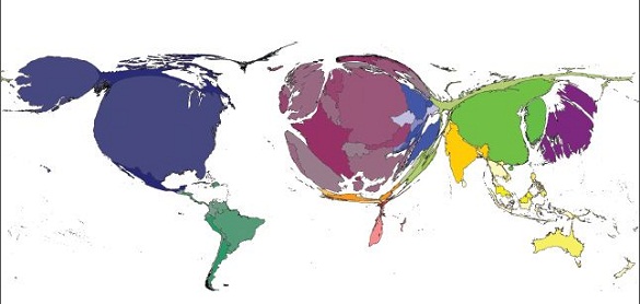 Mapa del mundo de la edición