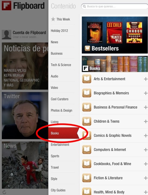 Flipboard y Apple lanzan una sección para descubrir y comprar libros