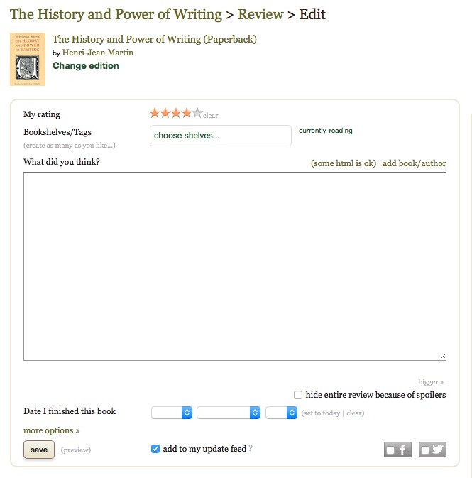 review on goodreads